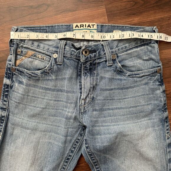 Ariat M7 Slim Fit Straight Leg Jeans 31/34 Light Wash Denim Western Work - Picture 4 of 12